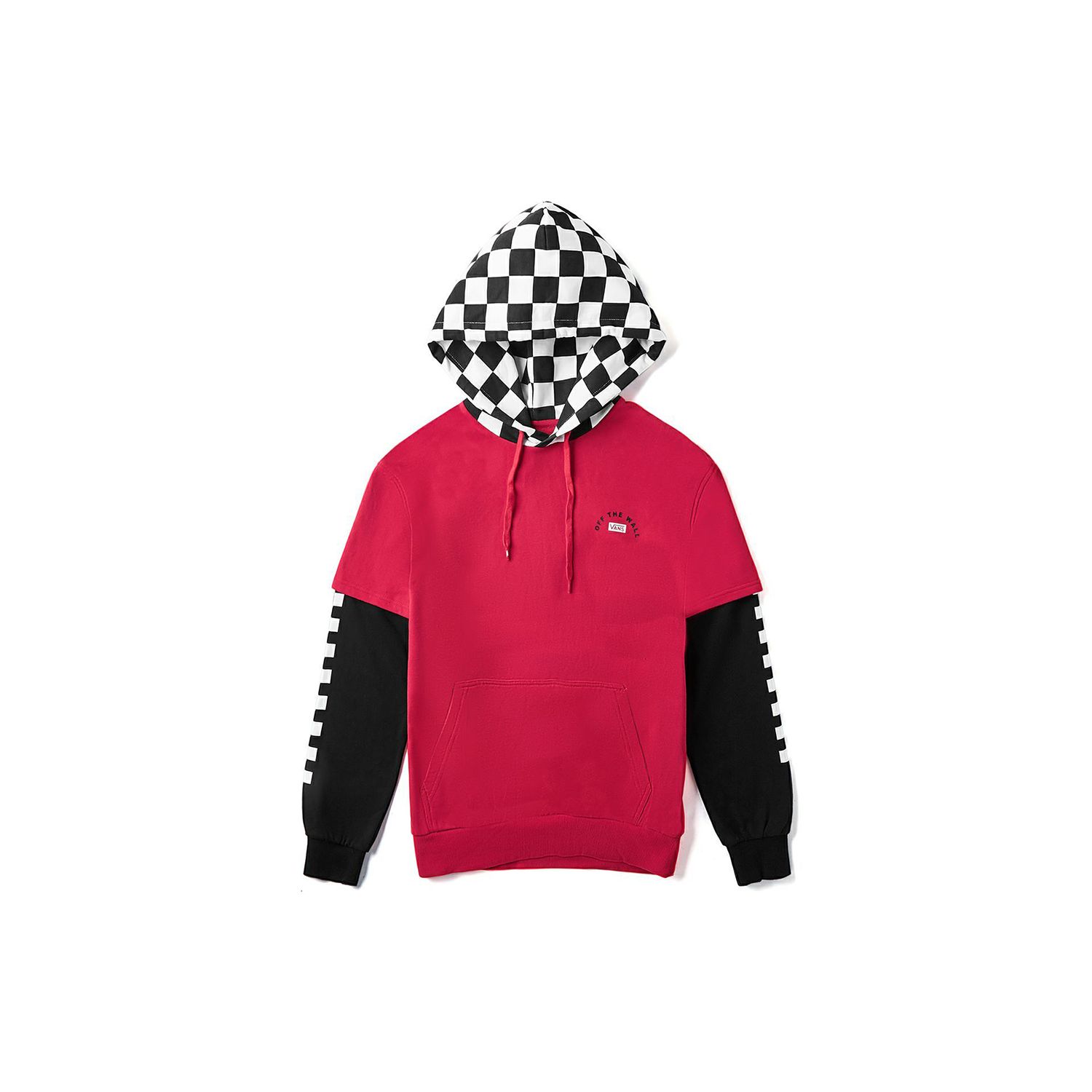

Женский свитшот в клетку в стиле колор-блок Vans, красный VN0A4BQXIZQ XS