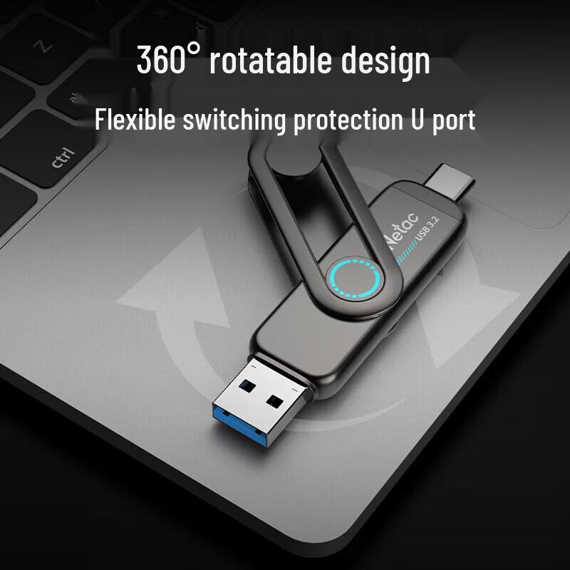 Netac US7 Dual-Interface USB 3.2 Type-C Flash Drive