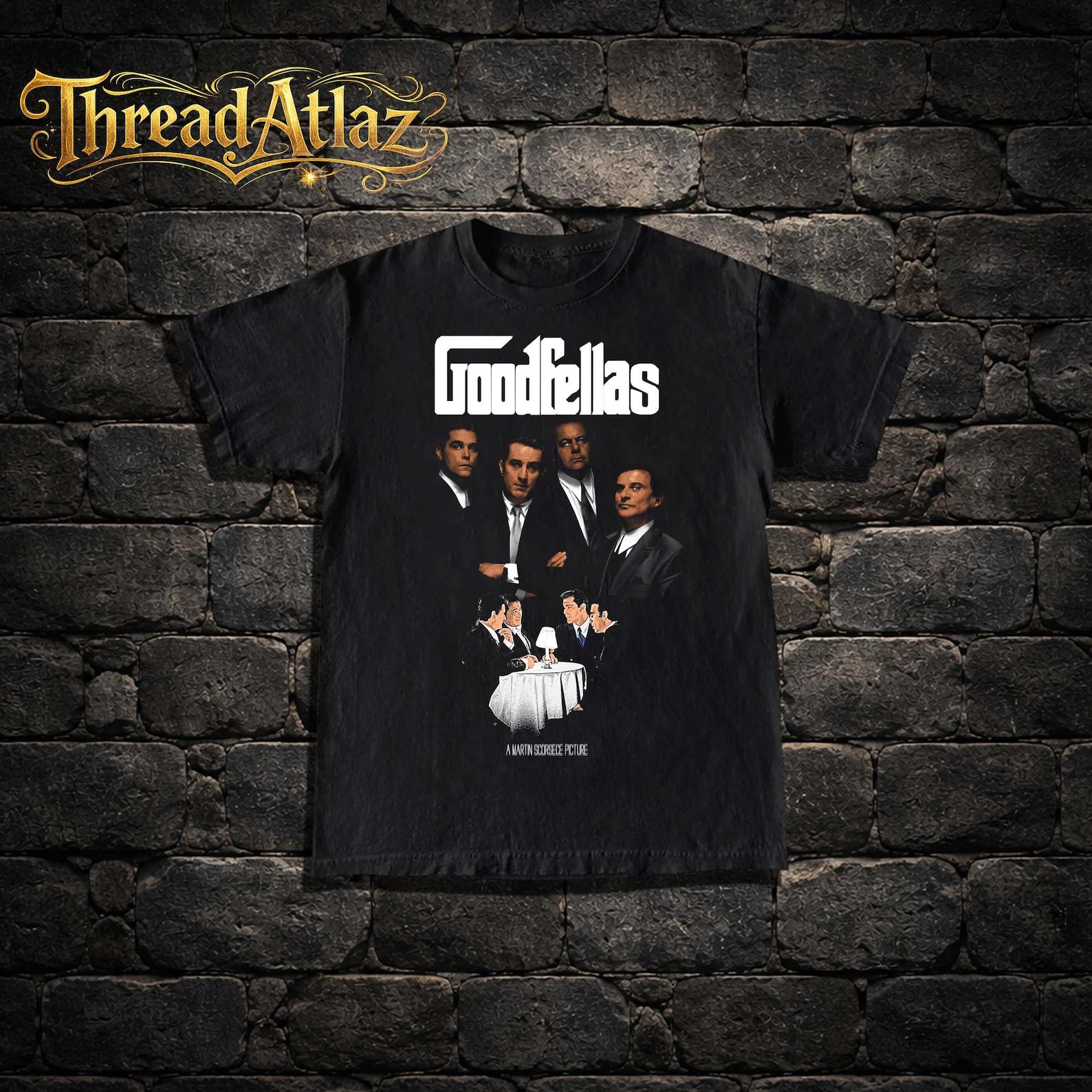 Goodfellas Movie Poster T-Shirt | Vintage Mob Film Graphic Tee | Martin Scorsese XL