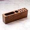 Pen Holder with Card Slot Natural Wood Desk Tidy Compact for Study Room