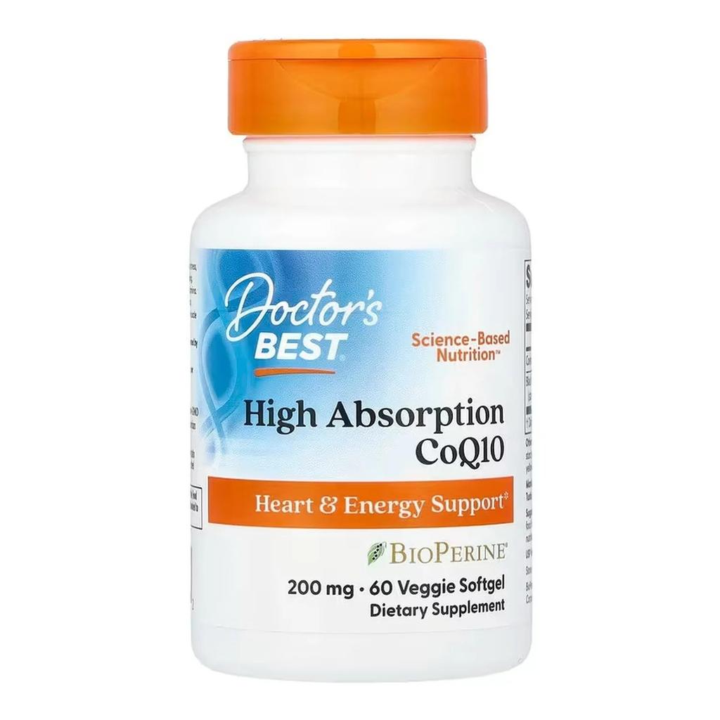 High Absorption CoQ10 with BioPerine, 200mg - 60 veggie softgels