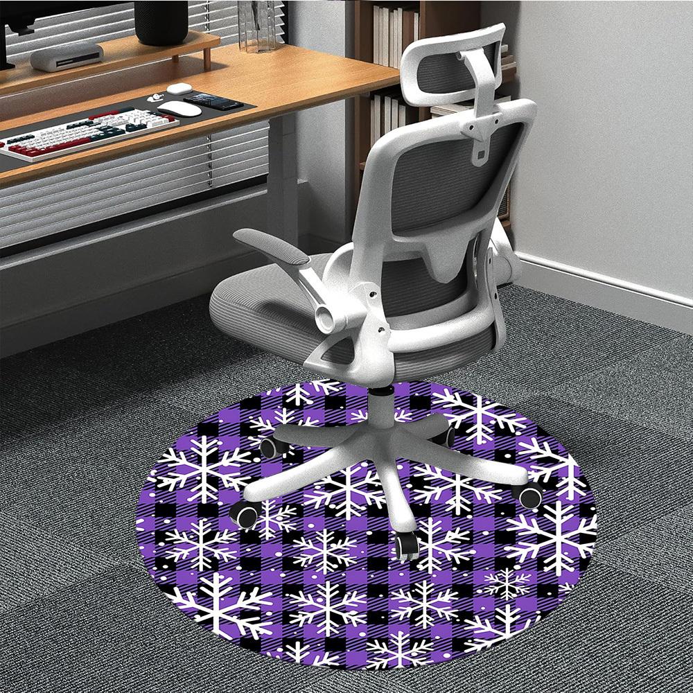 

1PC Winter Plaid Chair Carpet for Office, Indoor Non-Slip Washable Carpet, Soft Comfortable Mat For Office Room yy250930233 80cm by 80cm