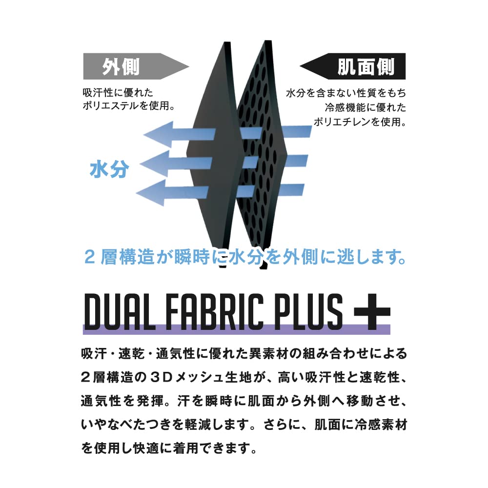 Otafuku Gloves Summer Long Crew First Layer Stretch Size LL Innerwear, Sleeve, Neck, [Sweat-Wicking, Quick-Drying, Mesh, Deodorizing, Breathable,