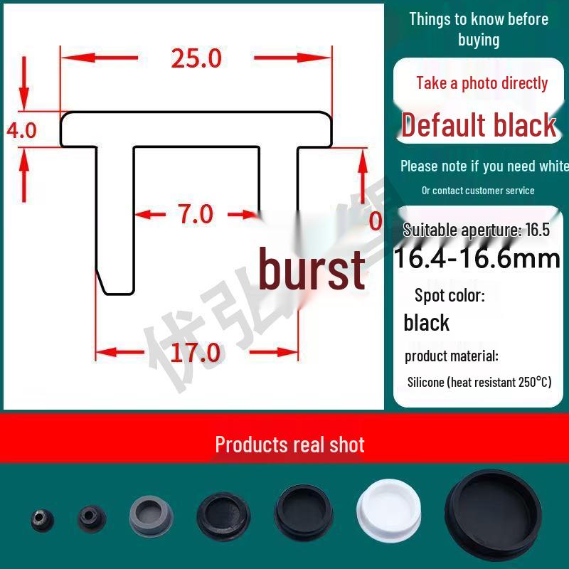 Silicone T-Shape Waterproof Sealing Plug for Round Holes
