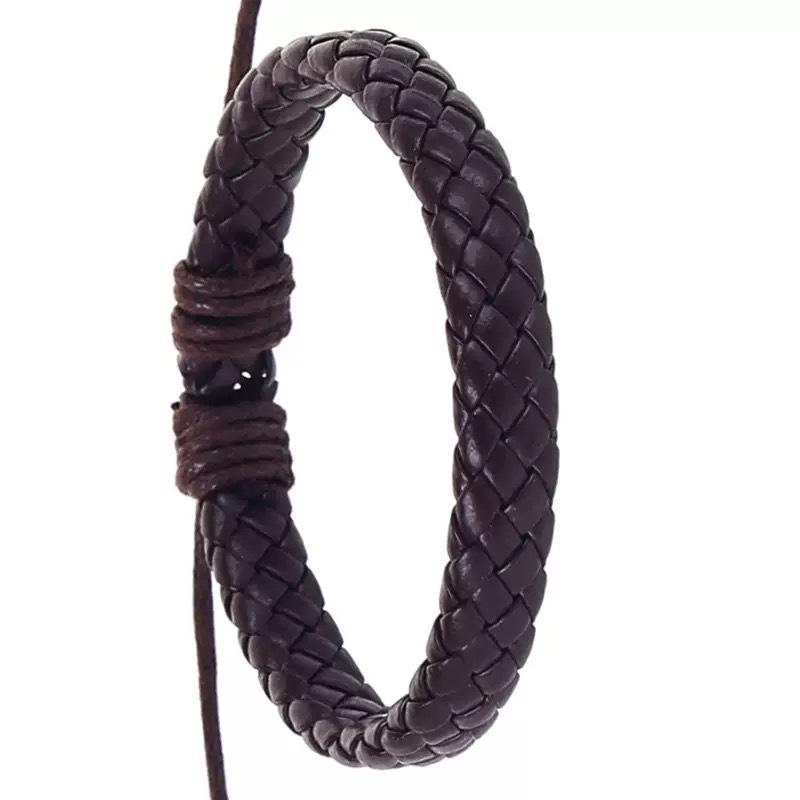 Vintage Beaded Multi-Leather Bracelet Men'S Personality Weaving Student Jewelry Adjusting Leather Bracelet