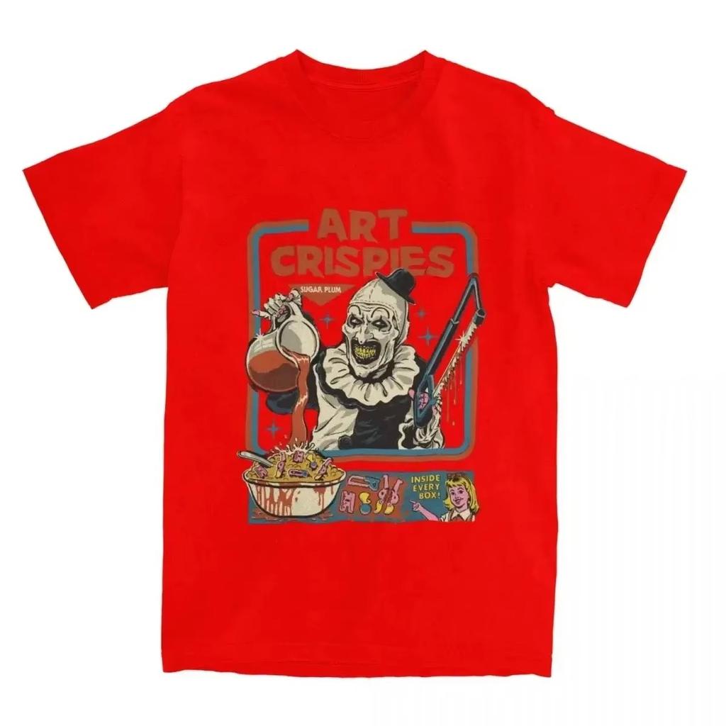 2025 Art Crispies Terrifier Clown Shirt Apparel Men Women's Pure Fashion Retro Horror Tee Shirt Clothes Graphic Printing