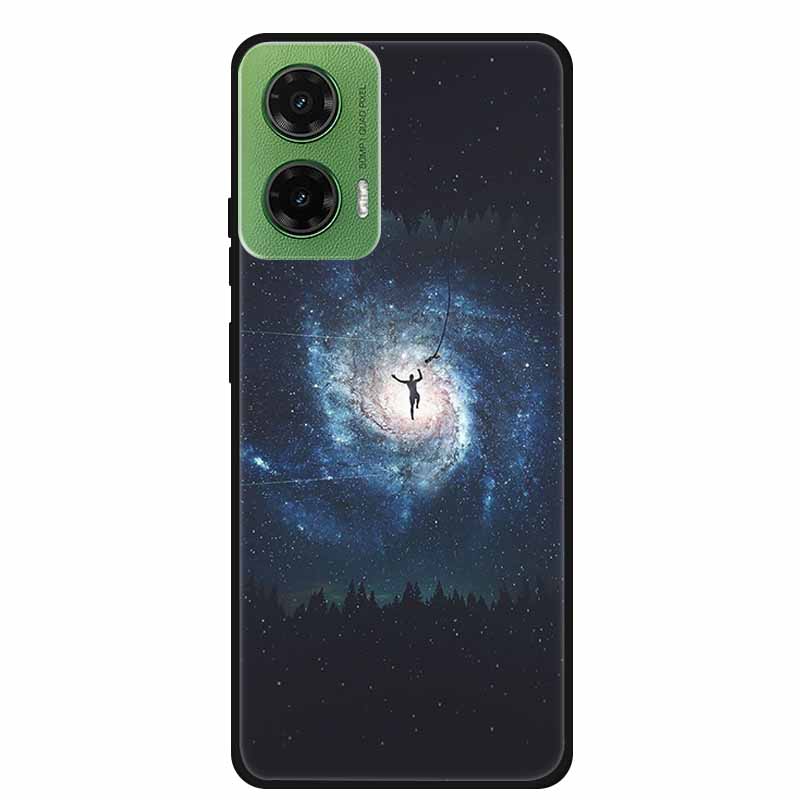 Silicone Painted Cover For Motorola Moto G35 G55 Case Luxury Animal TPU Silicone Soft Back Cover For G55 5G Black Bumper MotoG35