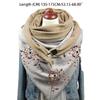 Cotton Scarf for Cold Winter Warm Thick Wrap with Button Soft Scarves for Ladies
