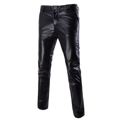 Men's Casual Straight Leather Pants
