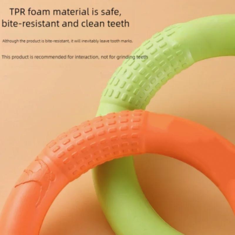 Waterproof Floating EVA Dog Training Flyer Interactive Tug Ring Chew-Resistant Flying Disc Multi-Functional Fitness Toy for Pets