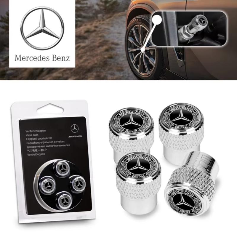 4pcs/set Wheel Tire Valve Stem Cap Dust Cover for Benz AMG W205 W222 W211 W212 W213 W201 W210 W124 W126 W140 Interior Mouldings RX7