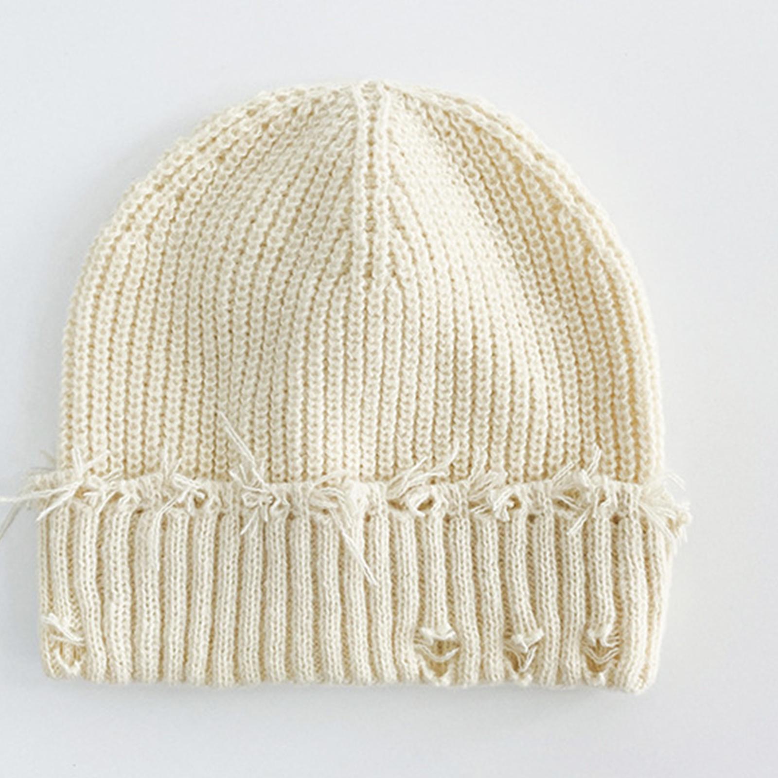 

Женская взрослая вязаная шапка, шерстяная шапка, перфорированная шапка, универсальная и привлекательная, для маленького лица One Size