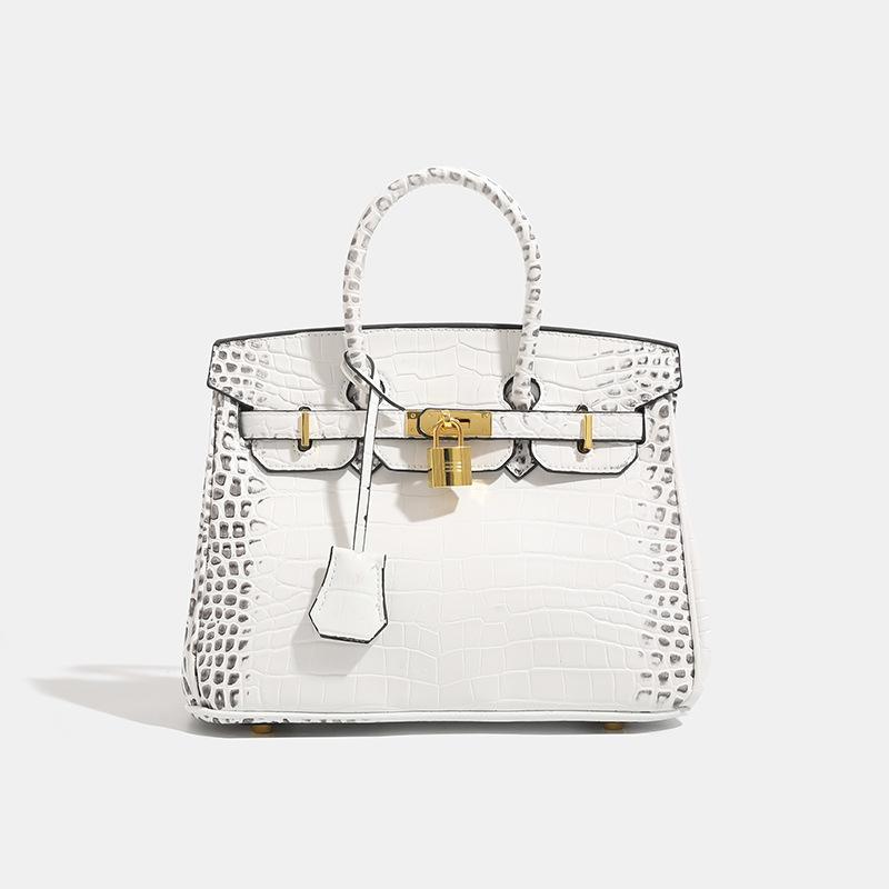 Grenzüberschreitende Amazon Krokodilleder-Muster Platin Tasche 2025 neue Mode vielseitig tragbare Umhängetasche Damen Hersteller Großhandel