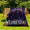 1pc Wednesday Outdoor Blanket Lightweight Flannel, Soft & Warm, All-Season Use for Sofa, Outdoor, Camping, Living Room, Office057