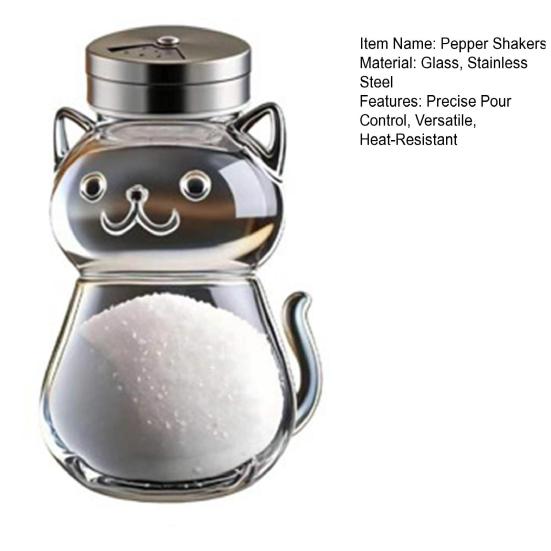 Salt And Pepper Shakers with Stainless Steel Lids Reusable Spice Jars Clear Easy-Fill Spice Storage Organizer for Kitchen Camping