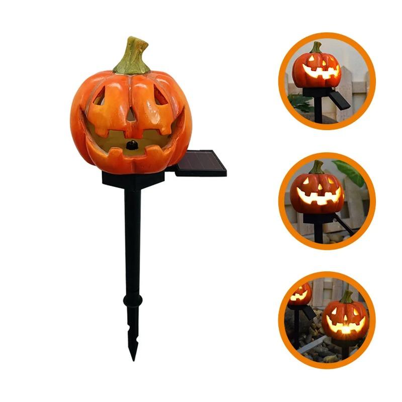 

Halloween Pumpkin Candle Pathway Solar Lights Crow Yard Stake Lamp for Garden Yard Lawn Pathway Home Party Decoration Waterproof Big pumpkin Ordinary