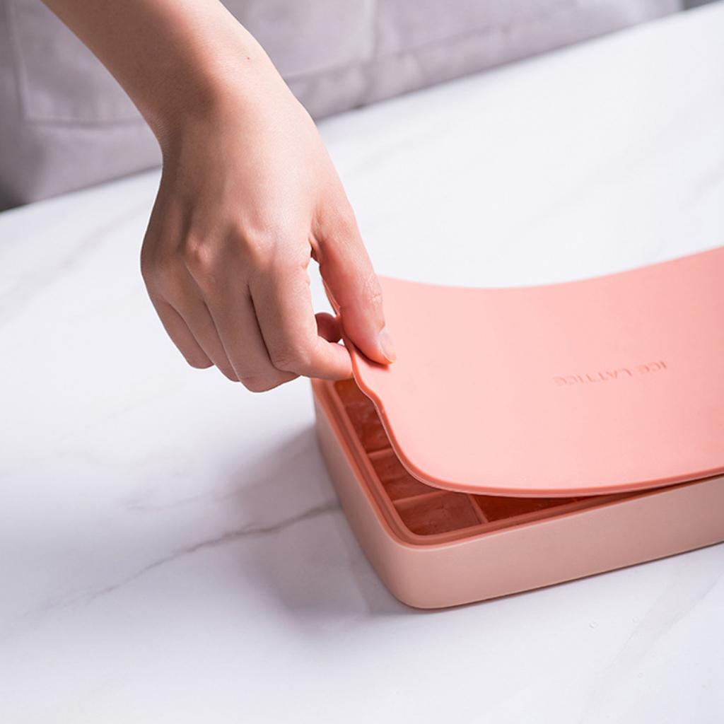 Einfach zu lösende Eiswürfelformen mit Deckel Lazy Artifact Flexibel Sicher Eiswürfelformen Frieren Sie Ihre Hände nicht Langlebig Küche