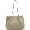 Niche Design Large Capacity Matcha Green Tote Bag Women's Fashionable One-shoulder Underarm All-match Chain