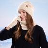 3pcs Acrylic Scarf Gloves Stay Cozy And Womens Winter Hat Set 3pack/lot Knitted screen Gloves Men And Women 3-in-1