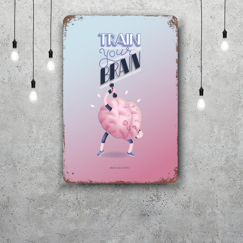 Brain Funny Bar Metal Sign Retro Plaque Vintage Sign Alcohol Drinker Pub Club Man Cave Kitchen Wall Decoration