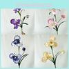 Wedding Table Centerpiece With Faux Iris Flowers For Hotel And Event Decoration