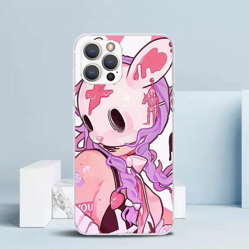 

Милая Аниме Девушка INS Чехол для Телефона Для IPhone 16 17 Air 16E 15 14 Plus 13 Mini 12 11 Pro Max 7 8 + SE 2020 Мягкий ТПУ Задняя Крышка 16 17 iPhone 17 Pro