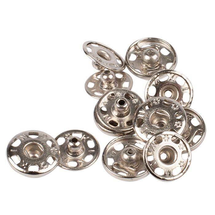 BOUTON PRESSION CARTE 5 NICKELE N°5 (Boite de 5)