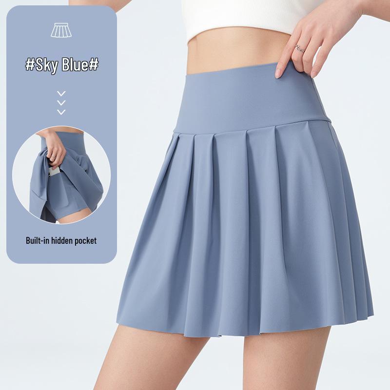Women's Quick-Dry High-Waisted Pleated Tennis Skirt – Outdoor & Yoga Anti-Exposure Skort
