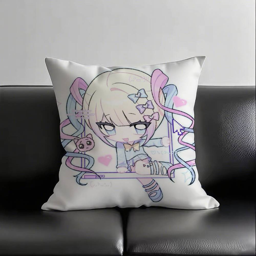 Cute Game Figure Kangel Pillow Case Square Bedroom Sofa Leisure Comfort Cushion Car Living Room Home Decoration