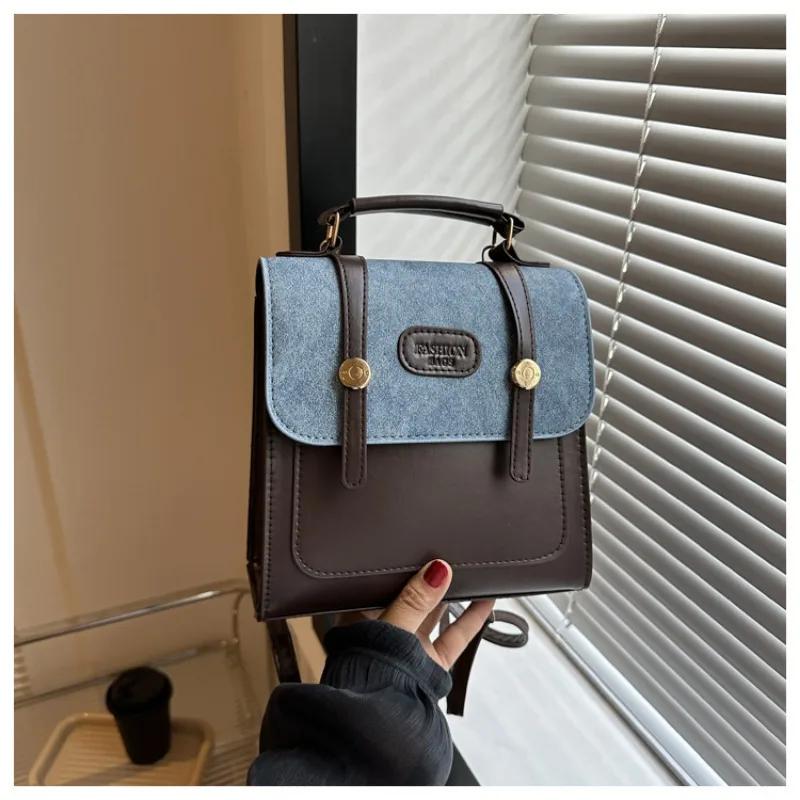 Retro feminine shoulder bag small backpack multifunctional portable summer fashion new fashionable student