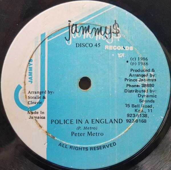 

12-дюймовая пластинка PETER METRO ECHO MINOTT Police In A England What The Hell NONE Jammys Records 1986 Япония Регги Ска Даб Б/у