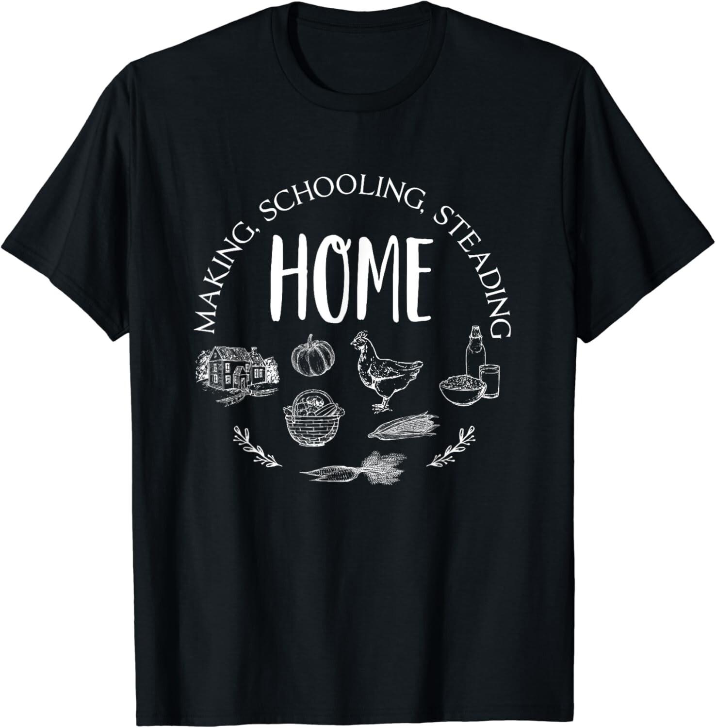 Homeschooling Homesteading T-Shirt Gift Unisex T-Shirt S разноцветный