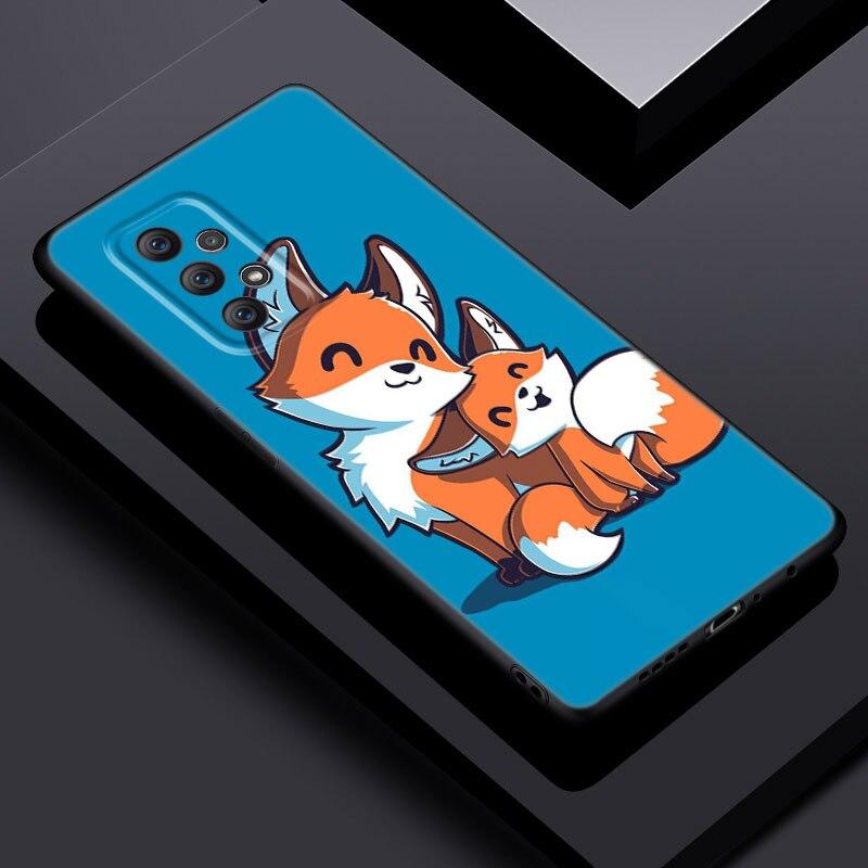 Roztomilé kreslené pouzdro na telefon Animal Fox pro Samsung Galaxy A21 A30 A50 A52 S A13 A22 A32 A33 A53 A73 5G A11 A12 A31 A51 A70 A71 A72