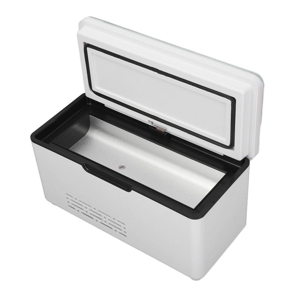 Mini Insulin Refrigerator Case Adjustable Temperature Electronic Mini Medicine Refrigerator Holder White