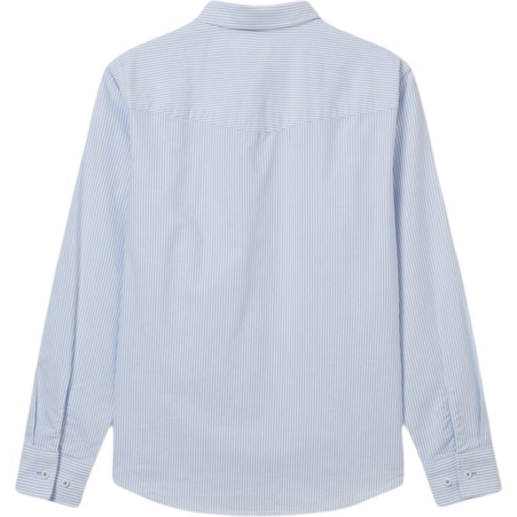 Levis Loose Casual Striped Soft Comfortable Polo Long Sleeve Shirt Men shirts Blue 0017V-0007