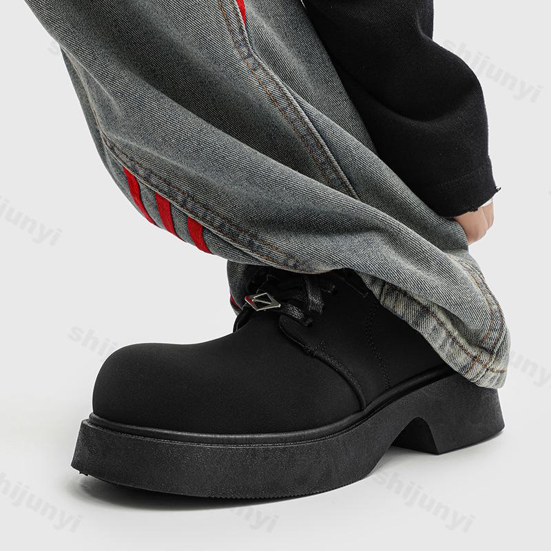 Modă 2025 Pantofi Derby Retro Noi pentru Bărbați Stil cu Talpă Groasă Confortabili Anti-alunecare Modă cu Șireturi Casual Sport Adidași Chunky pentru Bărbați