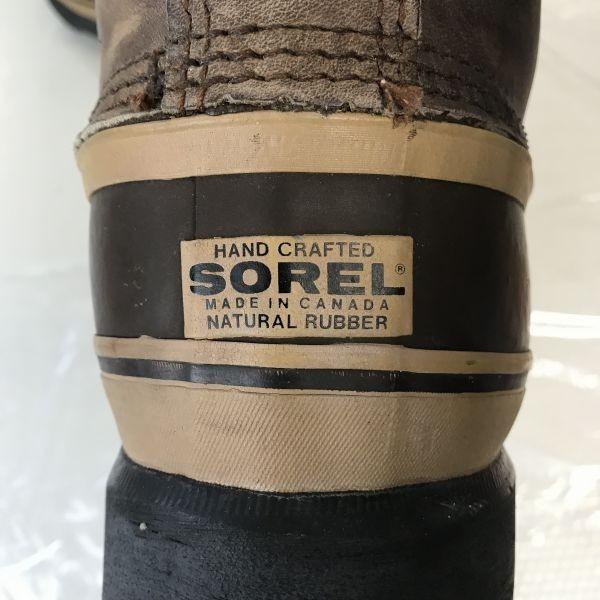 Canada Made Vintage/SOREL/Leather Snow Boots/6/22.5-23.5/Brown/Waterproof/For Snow Work(USED)