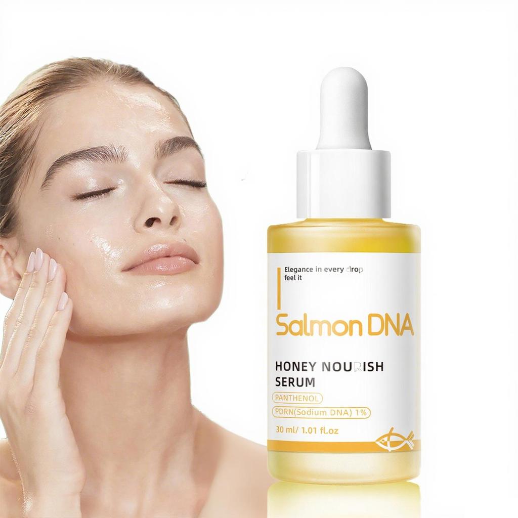 Salmon DNA & Honey Nourishing Serum - Soothing Face Essence for Sensitive & Dry Skin - Repair & Hydration - 30ml