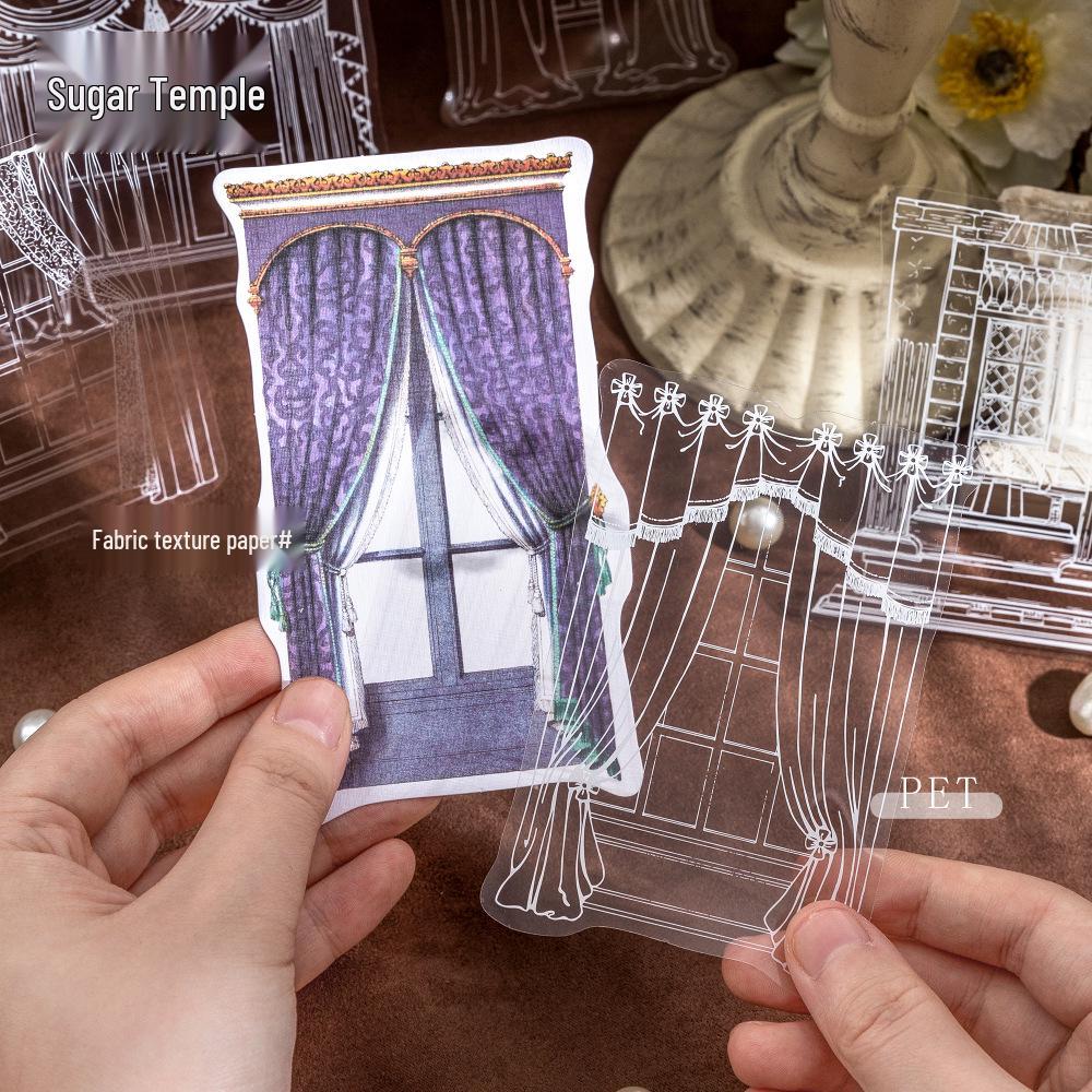 Confezione di Adesivi Floreali Vintage per Finestre: Serie Pizzo e Fiori per Diari – 6 Stili