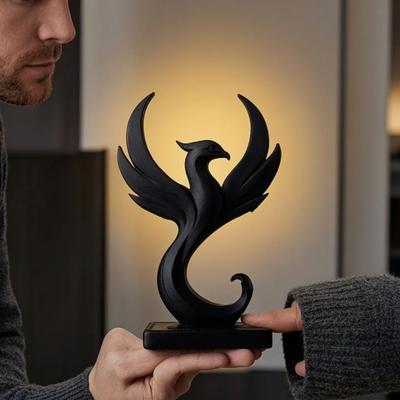 Figurina di Fenice Stampata in 3D Statua Scultura di Fenice Astratta Minimalista Moderna Decorazione da Scrivania per Casa Ufficio Soggiorno