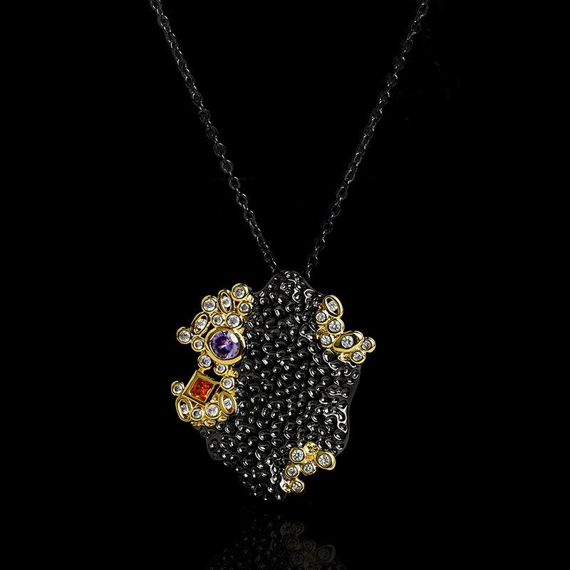 Guangdong Black Gold Boutique Ethnic Style Bohemian Two-Color Necklace Copper