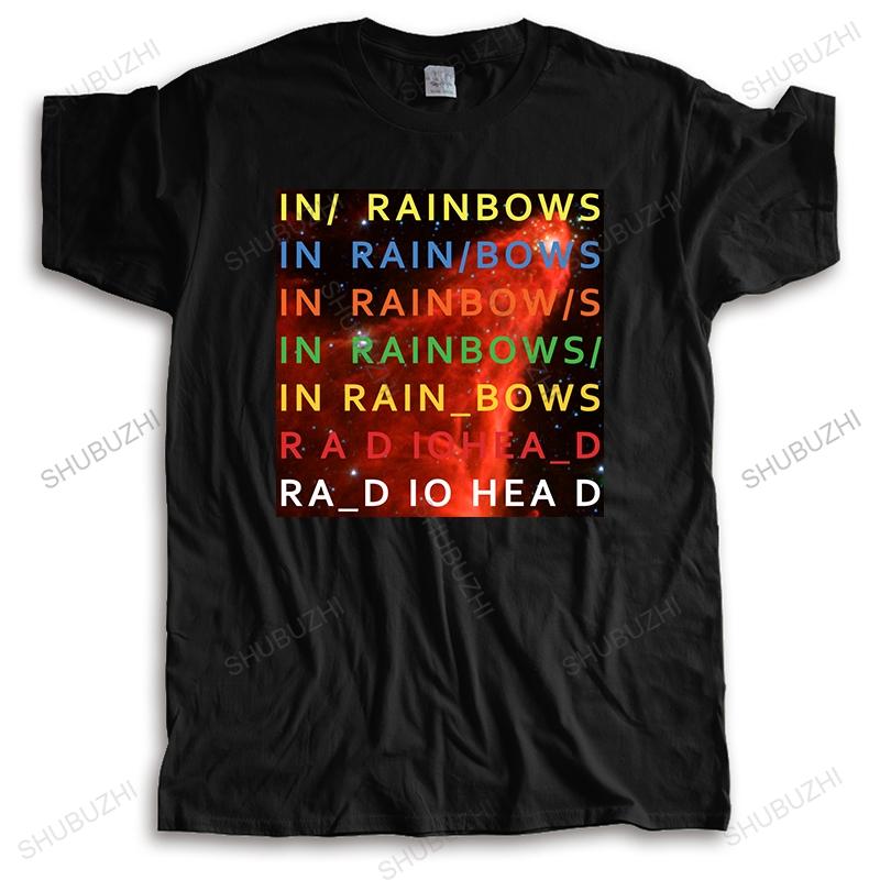 New Arrivals Radiohead In Rainbows Men's Fashion T-shirt Clothing Printed Men's Cotton or Neck Top Brand Clothing