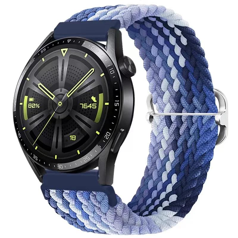22mm 20mm Nylon Braided Strap For Huawei Watch 4/3/GT4-3 Samsung Watch 6/5/4/3 Fabric Bracelet Wristband Amazfit GTR 4/GTS4 Belt