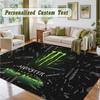 Crystal Velvet Square Rug Custom NameMonster Energy Pattern Non Slip Home Floor Decor Rug