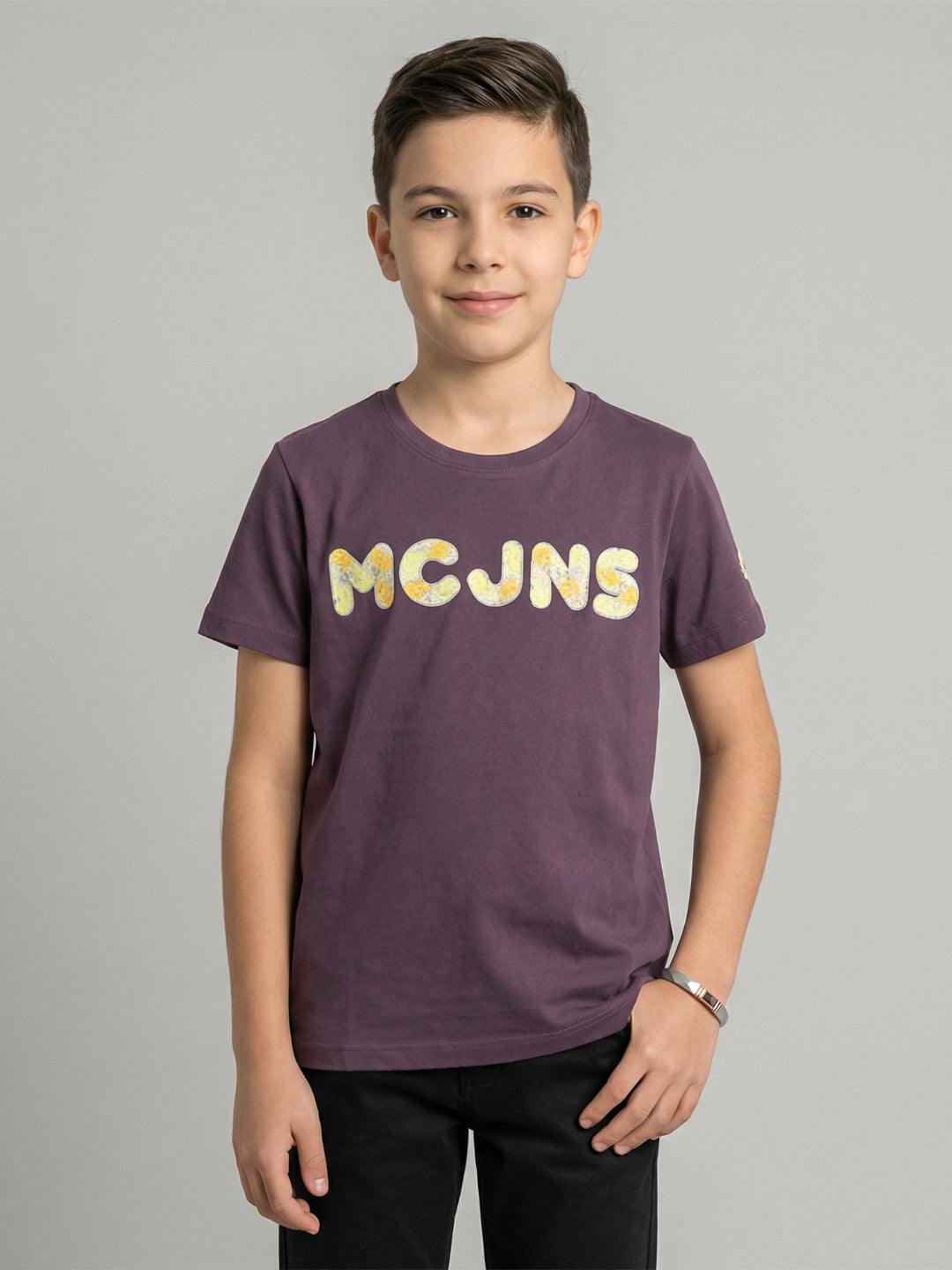 Monte Carlo Boy Regular Fit Mauve Tshirt 4-5 Years