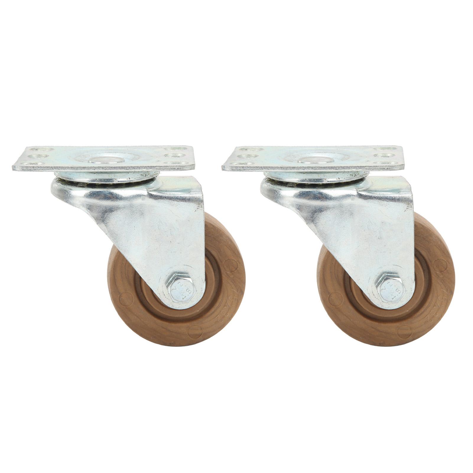 

2Pcs Cart Caster Nylon Heat Resistance Wear Resistance Flexible Rotation Trolley Wheel 75mm