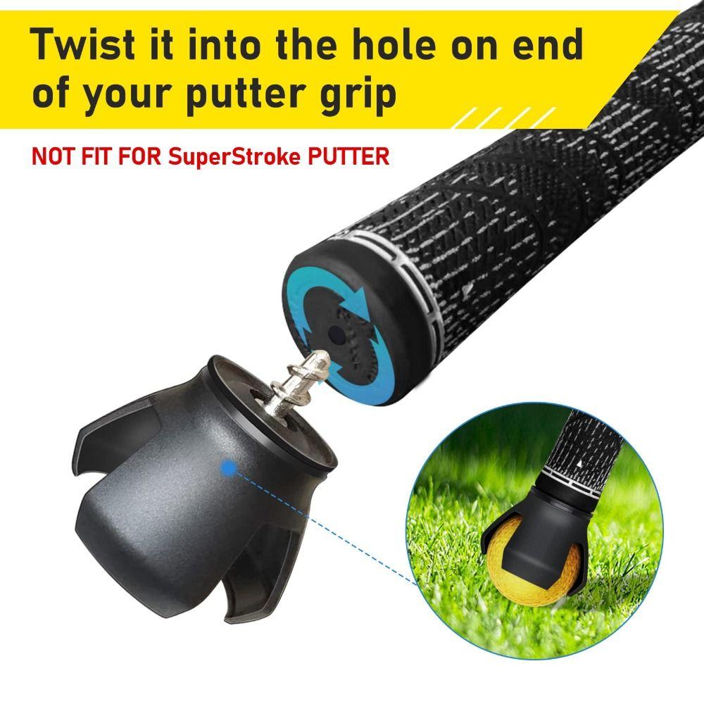 Quick Install Ball Grabber Picker 3-Prong Design Golf Ball Grabber Golf Pick Up Tool  For Seniors
