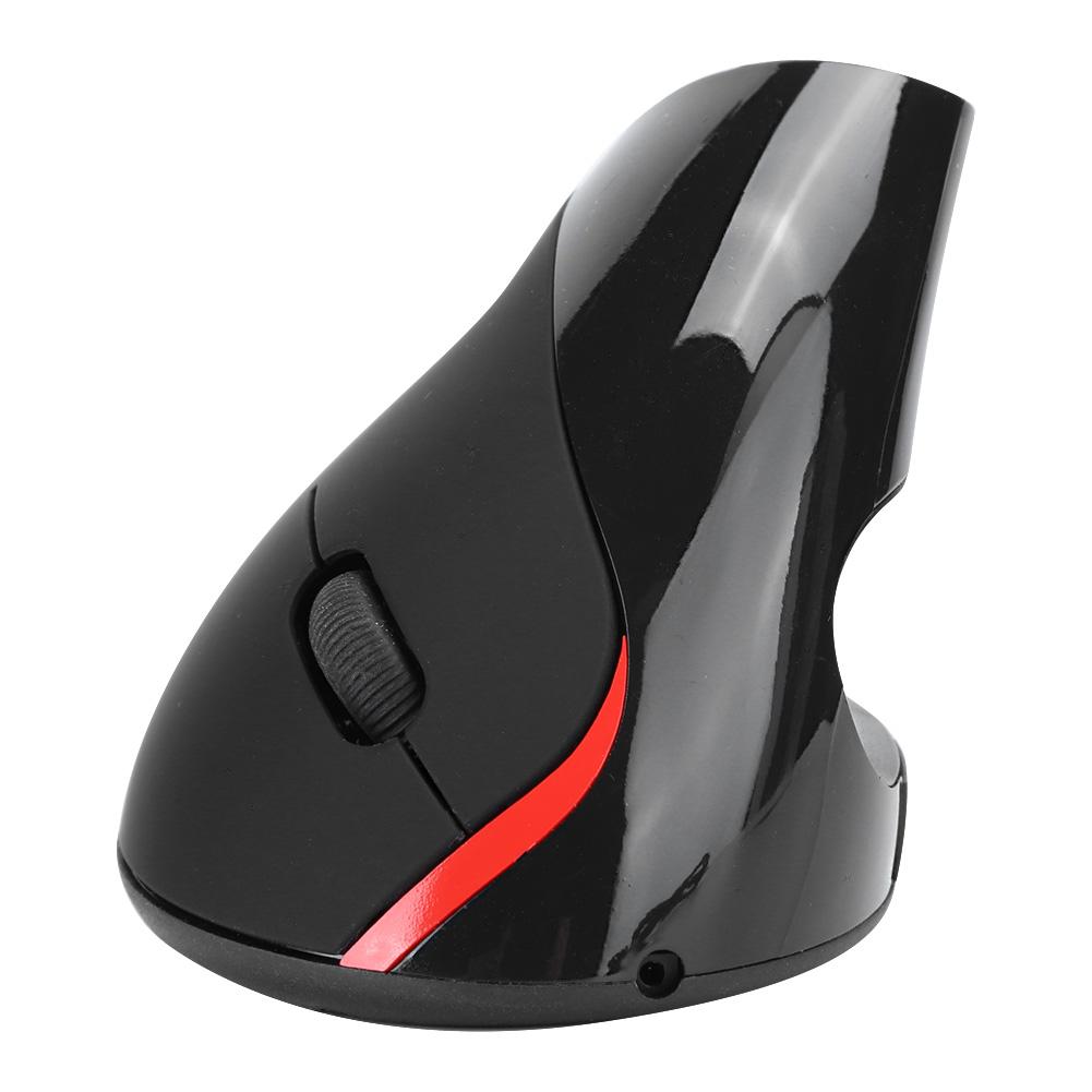 Vertical Mouse Black Wireless Office Gaming Rechargeable Computer Accessories HH‑111