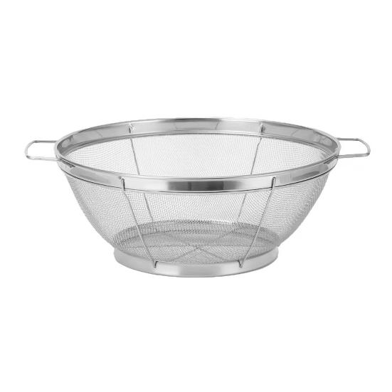 Stainless Steel Colander Fine Mesh Colander with Handles And Resting Base Fast Draining Strainer for Kitchen Use Meal Prep