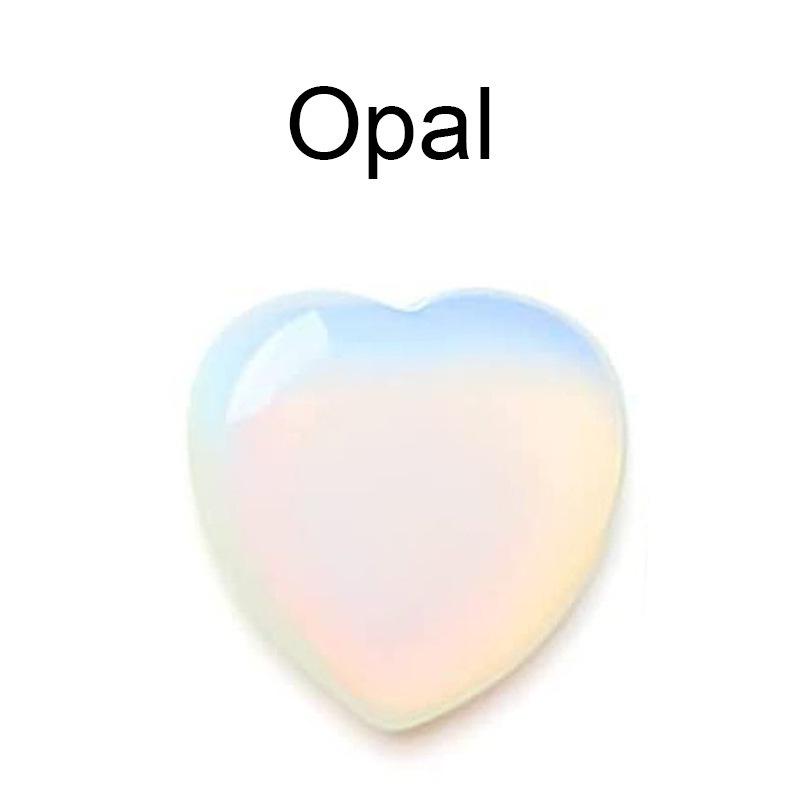 Heart-Shaped Natural Crystal Gemstone Pendant (20mm)